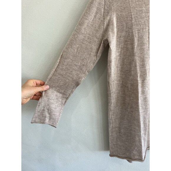 MaxMara Max Mara Women’s Sweater Large L Beige Thin Long Sleeve Knit Crewneck - Picture 3 of 6